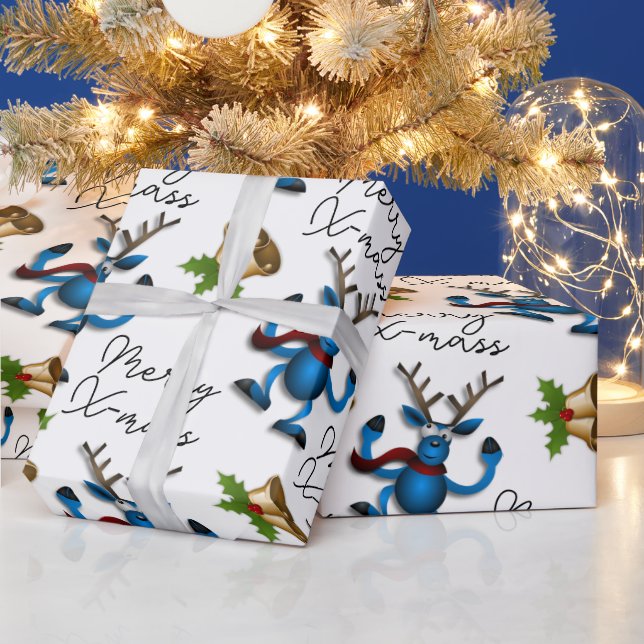 Christmas deer wrapping paper (Holidays)