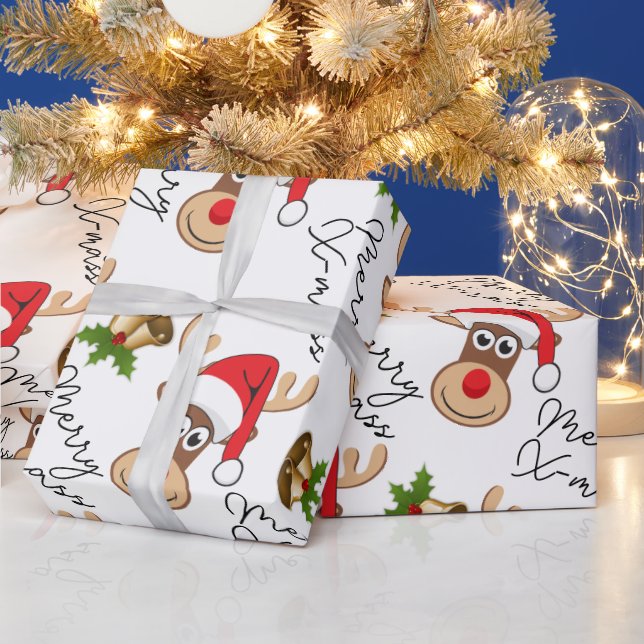 Christmas deer wrapping paper (Holidays)