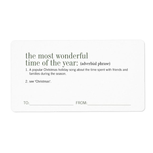 Christmas Definition Holiday (Front)