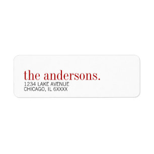 Christmas Definition Holiday Address Label