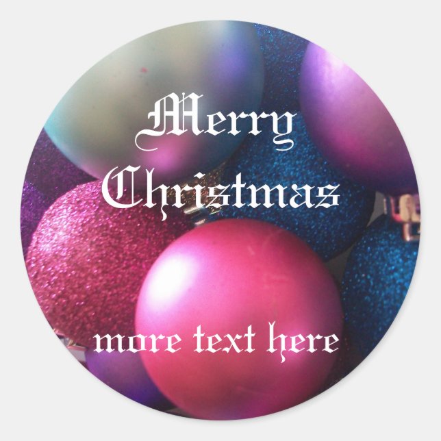 Christmas delight classic round sticker (Front)