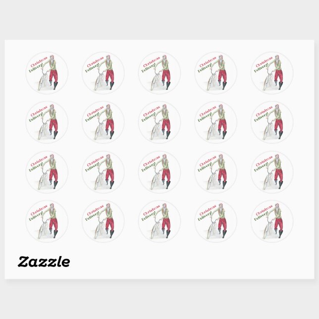 Christmas Delivery Santa Stickers (Sheet)