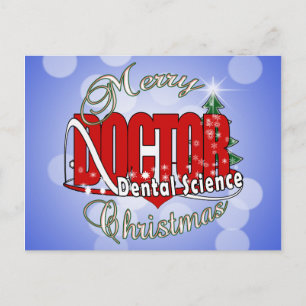 CHRISTMAS Dental Science Holiday Postcard