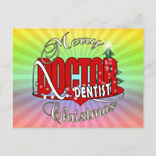 CHRISTMAS DENTIST HOLIDAY POSTCARD