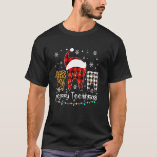 Christmas Dentist Teeth Dental Hygienist Assistant T-Shirt