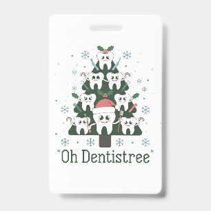 Christmas Dentist Tree Dental Oh Dentistree Tooth  Badge