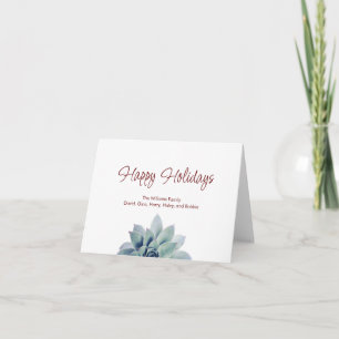 Christmas Desert Botanical Succulent Festive Card