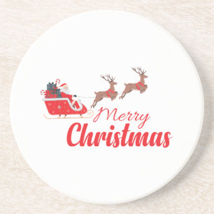Christmas design and reindeer coaster