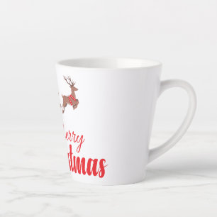 Christmas design and reindeer latte mug