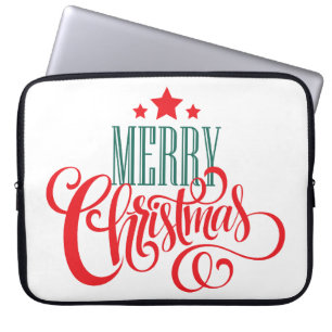 Christmas design and stars laptop sleeve
