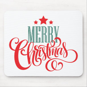 Christmas design and stars mouse pad