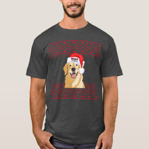 christmas design Golden retriever merry christmas T-Shirt