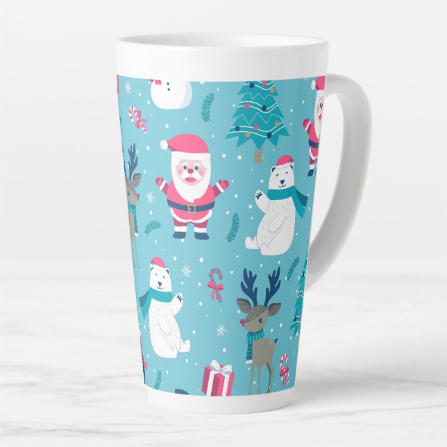 Christmas Design Latte Mug (Right Angle)