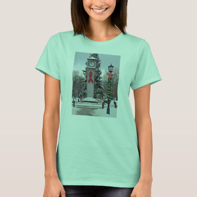 Christmas Design Lux Time Clock T-Shirt (Front)