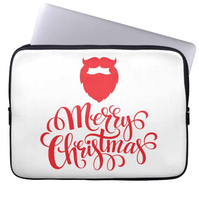 Christmas design Santa beard Laptop Sleeve (Front)