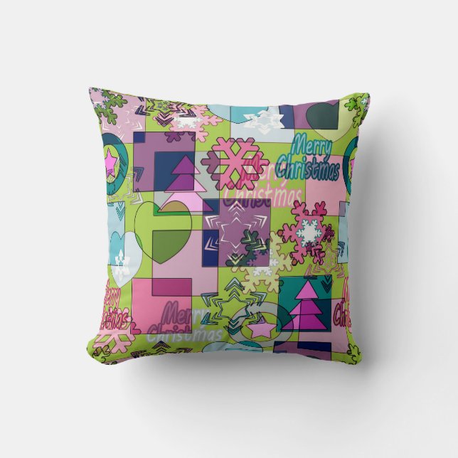 Christmas design throw pillow (Front)