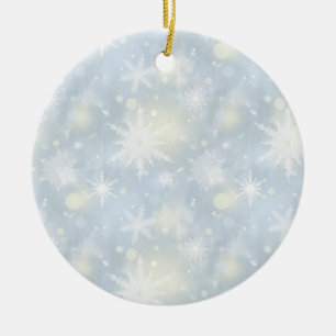 christmas,design,white,snowflakes,light,grey,blue, ceramic ornament