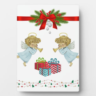 Christmas design with angels plaque