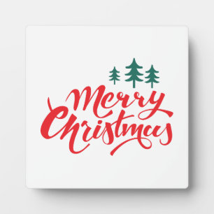 Christmas design with trees plaque