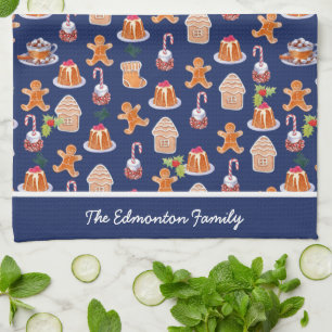 Christmas Desserts Personalized Kitchen Towel
