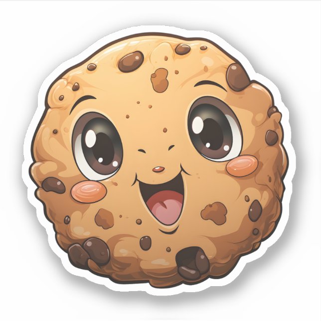 Christmas Desserts Round Cookie With Cute Eyes (Front)