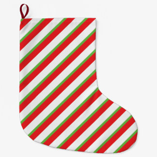 Christmas diagonal lines pattern Stocking