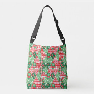 Christmas Diamond Collage Crossbody Bag