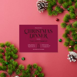 Christmas Dinner Elegant Red