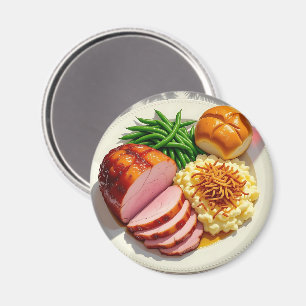 Christmas Dinner, Ham, Scalloped Potatoes Magnet