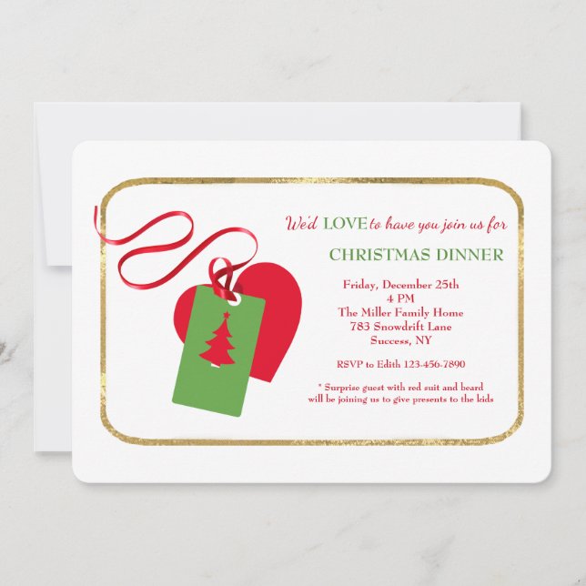 Christmas Dinner Invitation (Front)