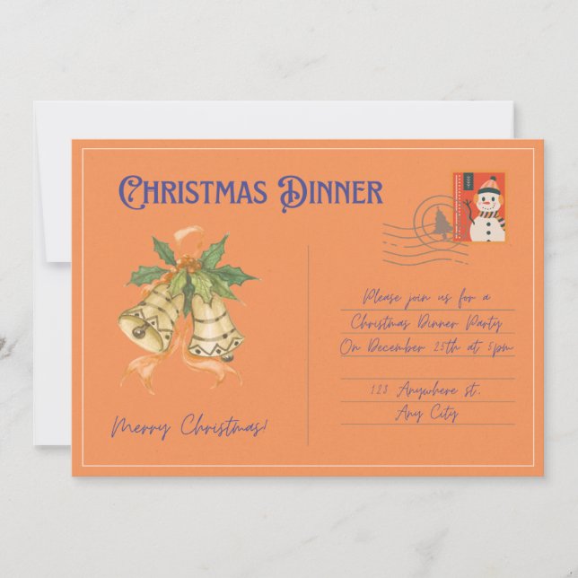 Christmas Dinner Invitation (Front)