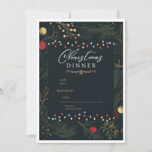 CHRISTMAS DINNER INVITATION CARD!