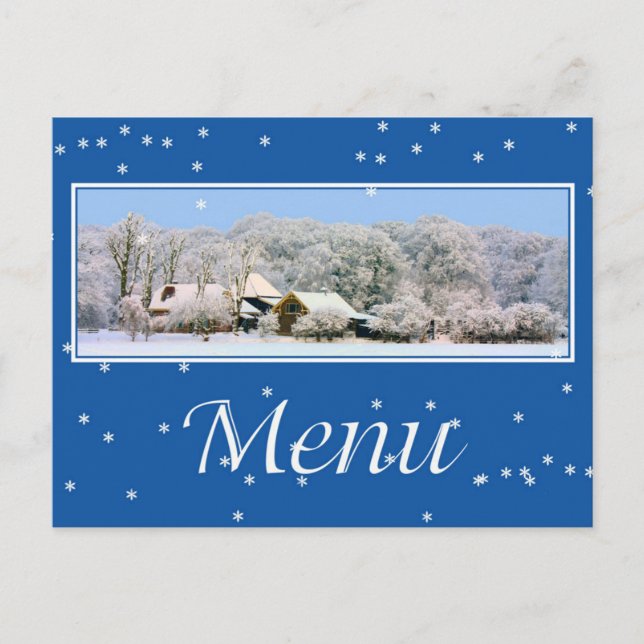 Christmas dinner menu card (Front)