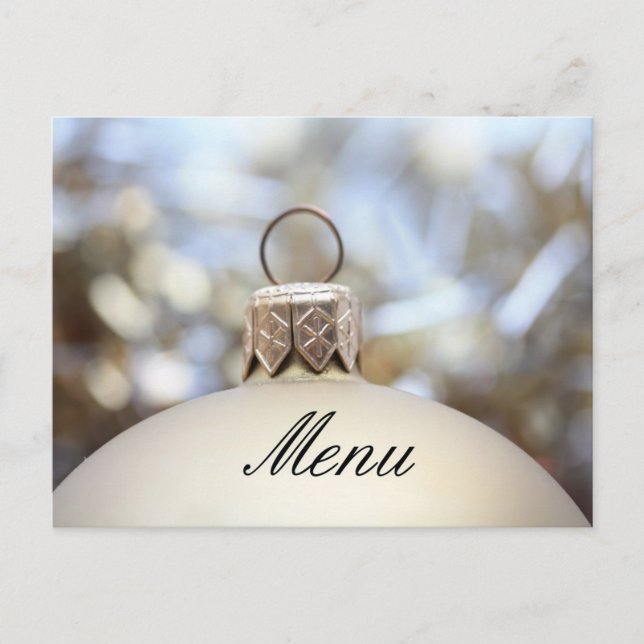 Christmas dinner menu card (Front)