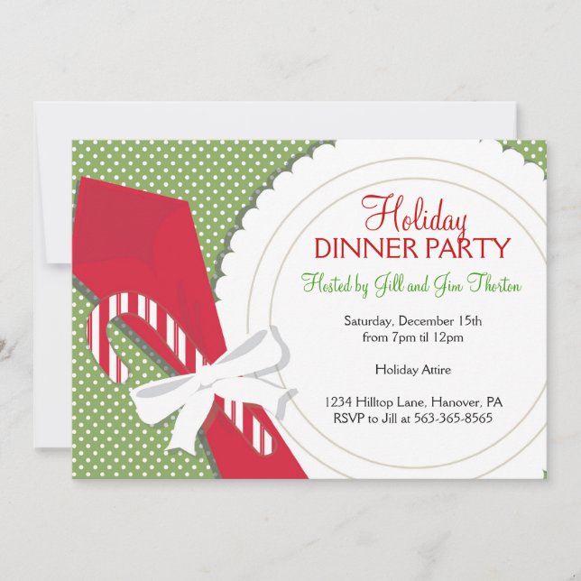 Christmas Dinner Party Invitations (Front)