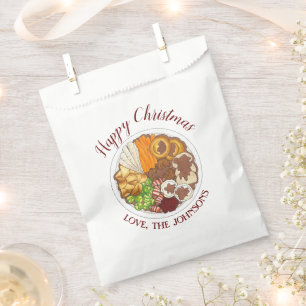 Christmas Dinner Party UK Festive British Food Favour Bag