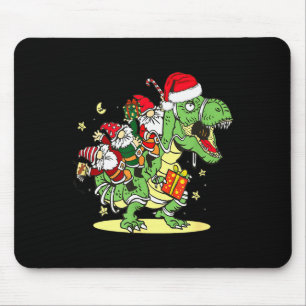 Christmas, Dino, Ugly Xmas, Trex Dinosaur, Gnome Mouse Pad