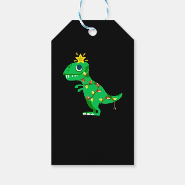 Christmas Dinosaur   Gift Tags (Front)