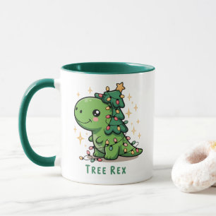 Christmas Dinosaur Light Party Funny Tree Rex  Mug
