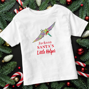 Christmas Dinosaur Personalized Boy Name Toddler T-shirt