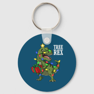 Christmas Dinosaur Tree Rex Boys Girls Kids Xmas Keychain