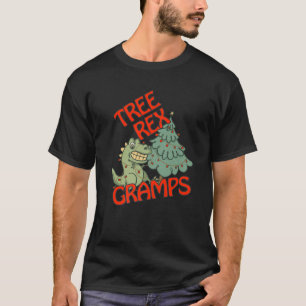 Christmas Dinosaur Tree Rex Gramps Pyjamas T-Shirt
