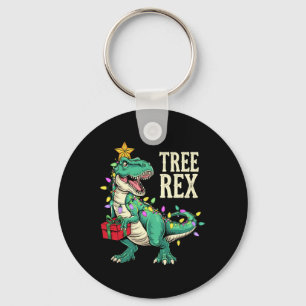 Christmas Dinosaur Tree Rex Pajamas Men Boys Kids  Keychain