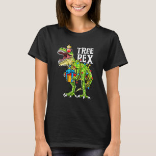 Christmas Dinosaur Tree Rex Pajamas Men Boys Xmas  T-Shirt