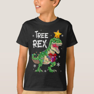 Christmas Dinosaur Tree Rex Pyjamas Men Boys Kids T-Shirt