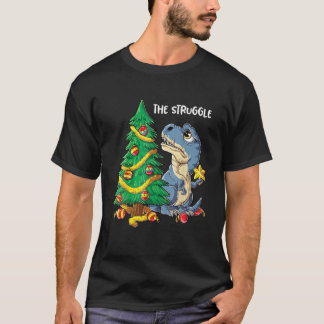 Christmas Dinosaur Tree Rex Pyjamas T-Shirt