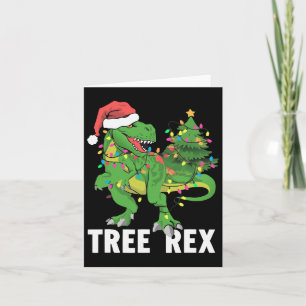 Christmas Dinosaur Tree Rex Xmas Trex Pyjamas Men Card