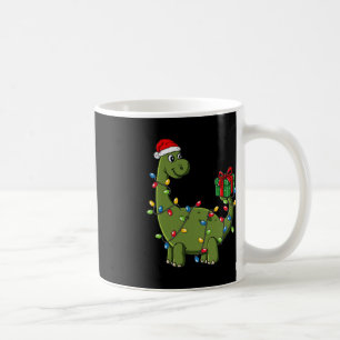 Christmas Dinosaur With Lights Fun Boys Kids Xmas  Coffee Mug