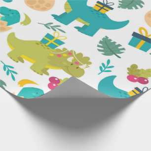 Christmas Dinosaurs Wrapping Paper