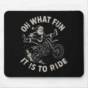 Christmas Dirt Bike Santa Motocross Born To Sleigh Mouse Pad